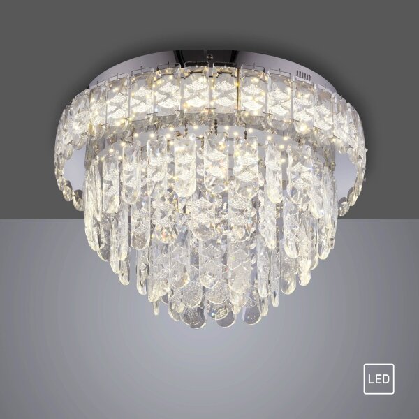 JUST LIGHT. 15092-17 - Plafonieră LED KULUNKA LED/33W/230V crom lucios