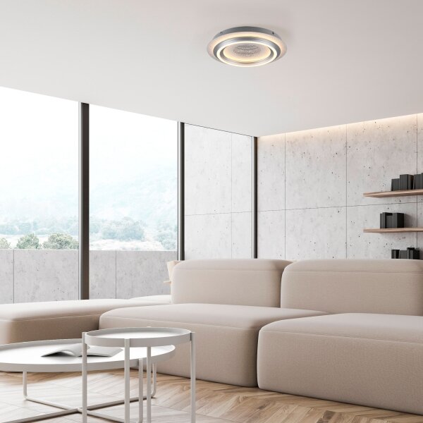 JUST LIGHT. 15089-21 - plafonieră LED CICHIO LED/36W/230V crom mat