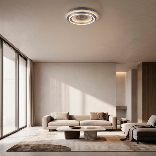 JUST LIGHT. 15089-21 - plafonieră LED CICHIO LED/36W/230V crom mat
