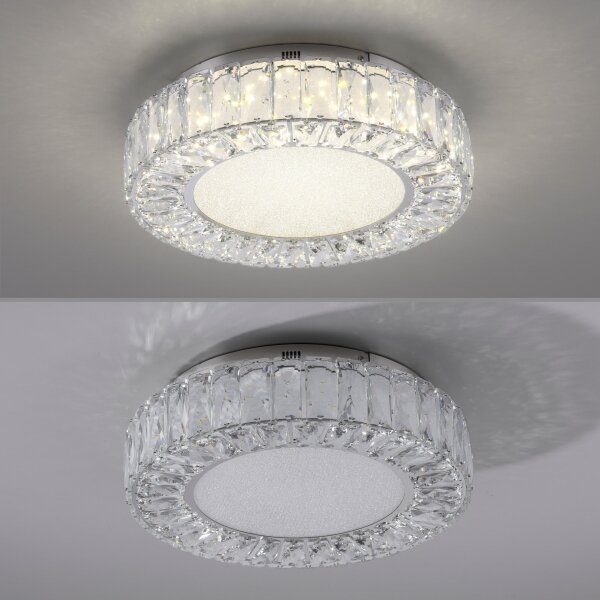 JUST LIGHT. 15221-17 - Plafonieră LED KULUNKA LED/32W/230V crom