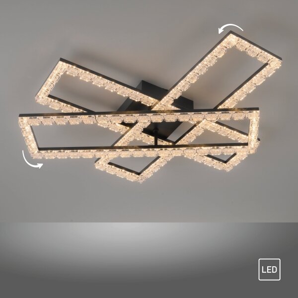 JUST LIGHT. 14733-18 - plafonieră LED GLITRA LED/35W/230V neagră