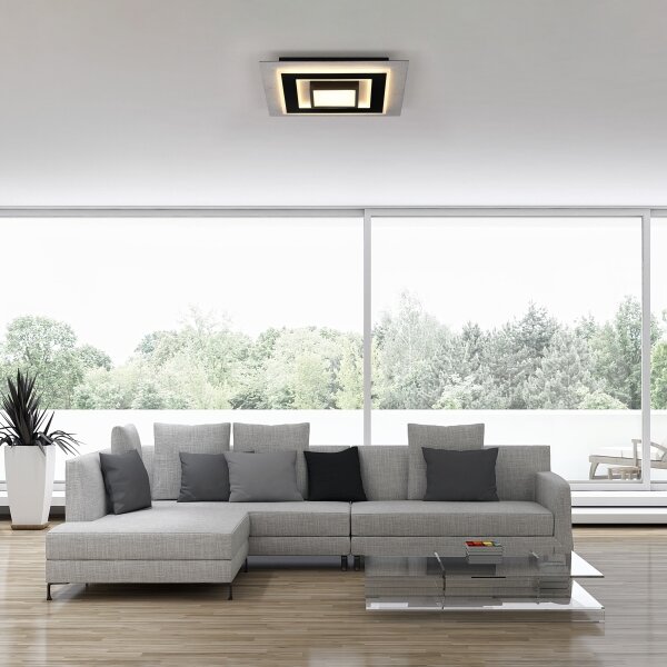 JUST LIGHT. 14439-21 - LED Plafonieră CICHIO LED/18,5W/230V + LED/9W neagră