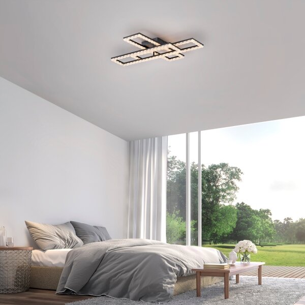 JUST LIGHT. 14733-18 - plafonieră LED GLITRA LED/35W/230V neagră