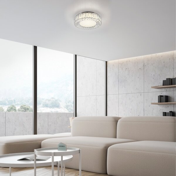 JUST LIGHT. 15221-17 - Plafonieră LED KULUNKA LED/32W/230V crom