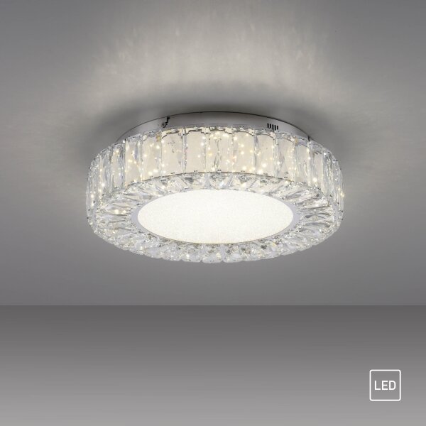 JUST LIGHT. 15221-17 - Plafonieră LED KULUNKA LED/32W/230V crom