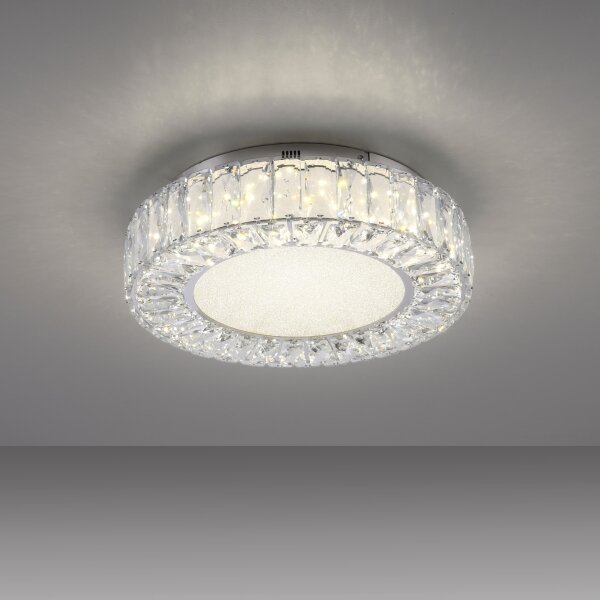 JUST LIGHT. 15221-17 - Plafonieră LED KULUNKA LED/32W/230V crom