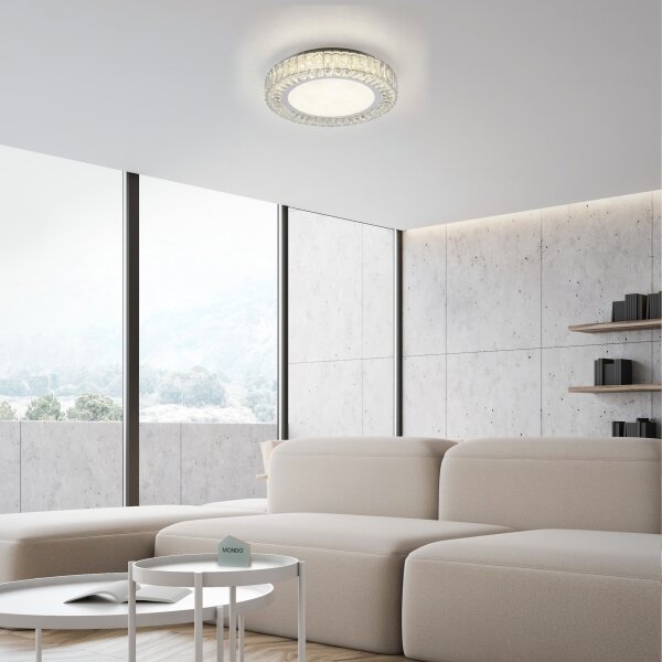JUST LIGHT. 15222-17 - Plafonieră LED KULUNKA LED/46W/230V crom