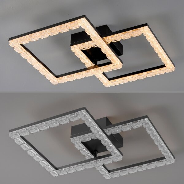 JUST LIGHT. 14732-18 - Plafonieră LED GLITRA LED/17,5W/230V neagră