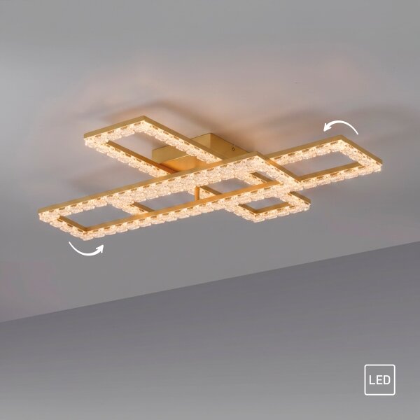 JUST LIGHT. 14733-60 - Plafonieră LED GLITRA LED/35W/230V aurie