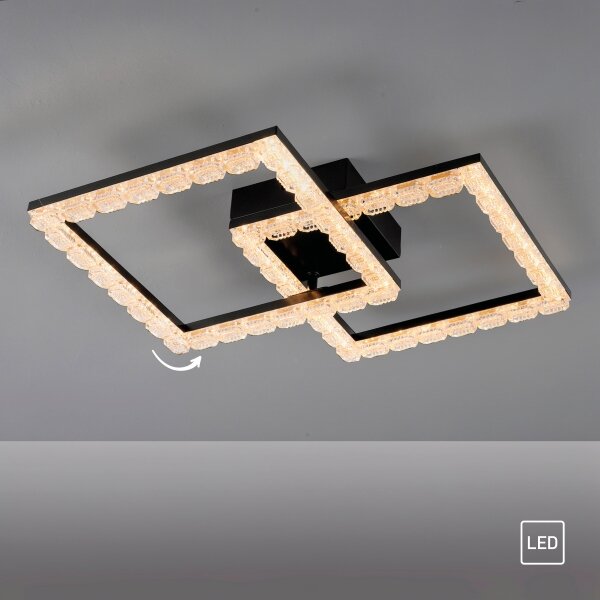JUST LIGHT. 14732-18 - Plafonieră LED GLITRA LED/17,5W/230V neagră