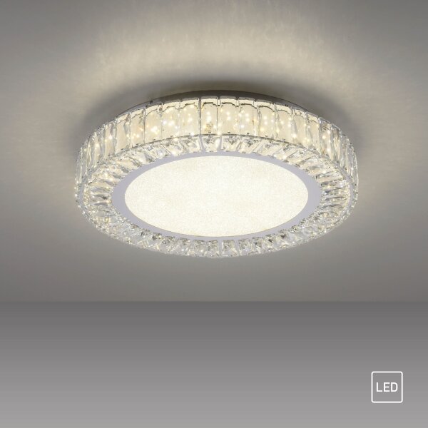 JUST LIGHT. 15222-17 - Plafonieră LED KULUNKA LED/46W/230V crom