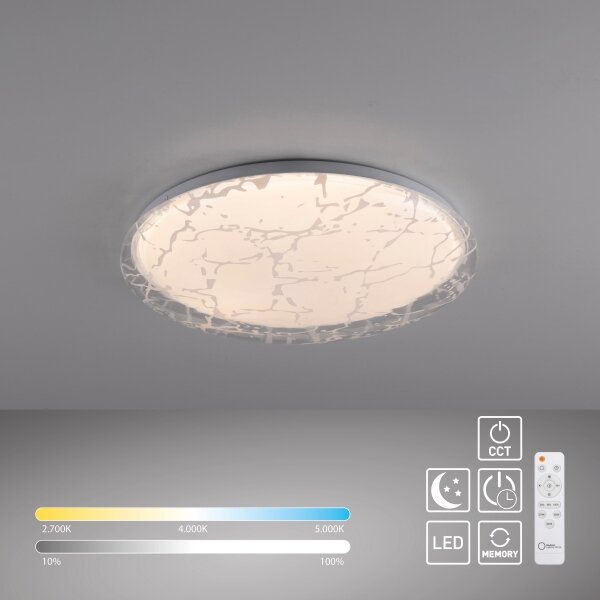 JUST LIGHT. 14008-16 - Plafonieră LED dimerizabilă ART PLAFO LED/20W/230V albă + telecomandă