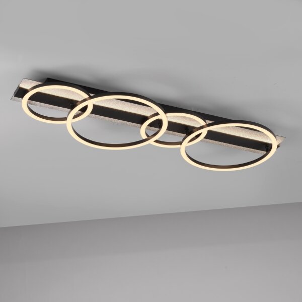 JUST LIGHT. 14426-21 - Plafonieră LED CICHIO LED/37W/230V + LED/9,5W neagră
