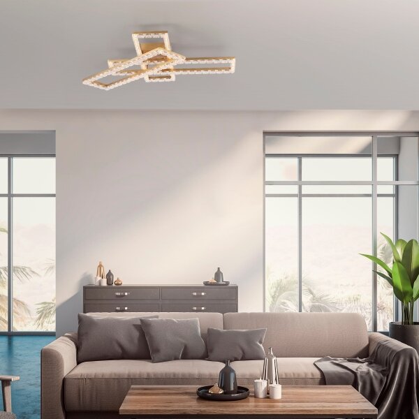 JUST LIGHT. 14733-60 - Plafonieră LED GLITRA LED/35W/230V aurie