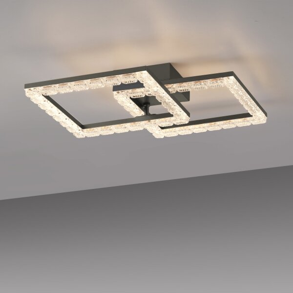 JUST LIGHT. 14732-18 - Plafonieră LED GLITRA LED/17,5W/230V neagră