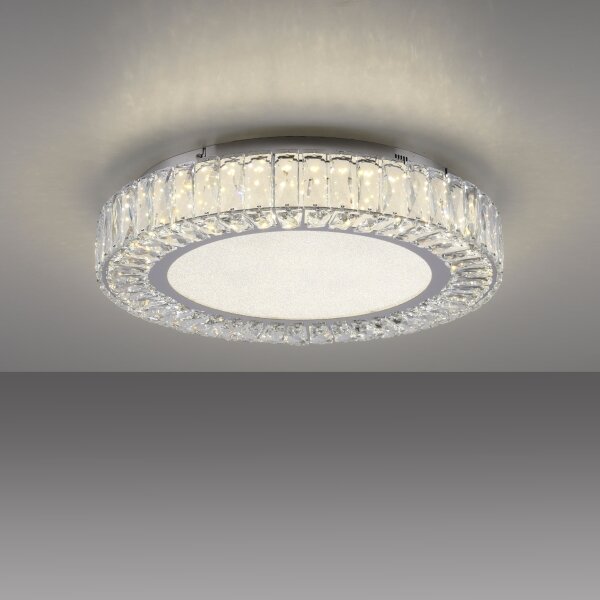 JUST LIGHT. 15222-17 - Plafonieră LED KULUNKA LED/46W/230V crom