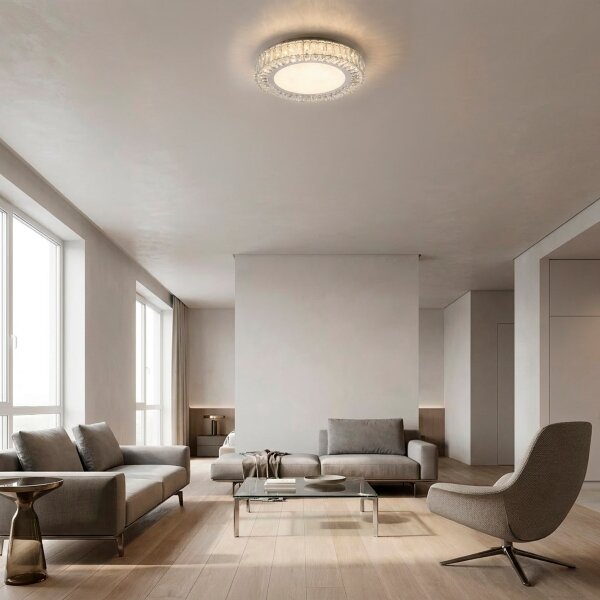 JUST LIGHT. 15222-17 - Plafonieră LED KULUNKA LED/46W/230V crom