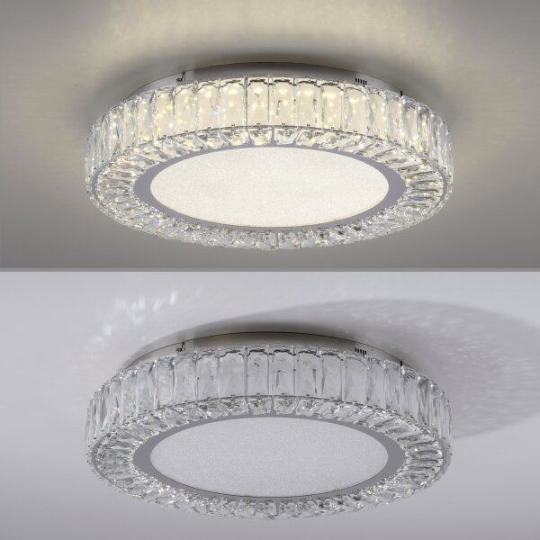 JUST LIGHT. 15222-17 - Plafonieră LED KULUNKA LED/46W/230V crom