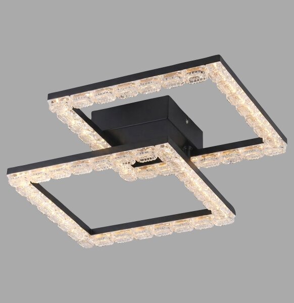 JUST LIGHT. 14732-18 - Plafonieră LED GLITRA LED/17,5W/230V neagră