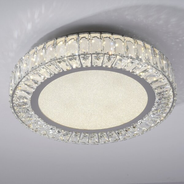 JUST LIGHT. 15222-17 - Plafonieră LED KULUNKA LED/46W/230V crom