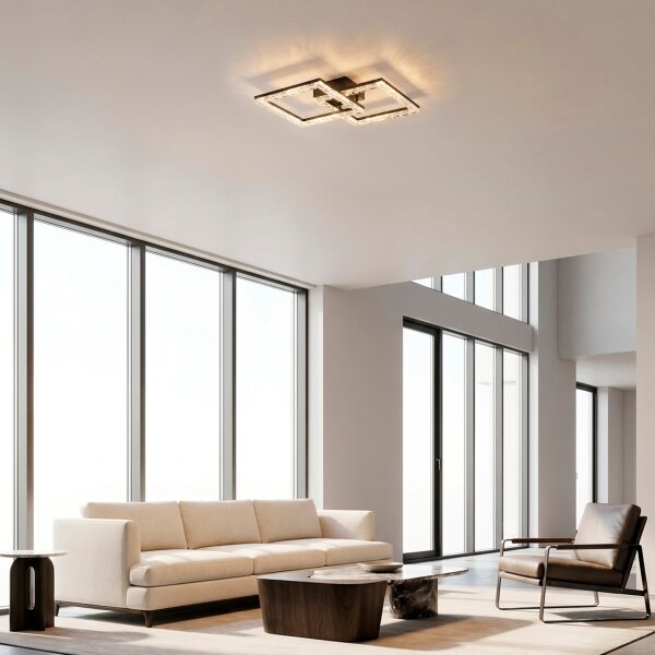 JUST LIGHT. 14732-18 - Plafonieră LED GLITRA LED/17,5W/230V neagră