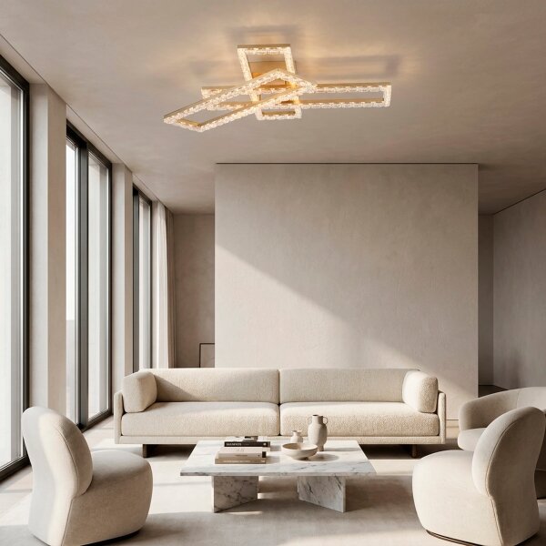JUST LIGHT. 14733-60 - Plafonieră LED GLITRA LED/35W/230V aurie