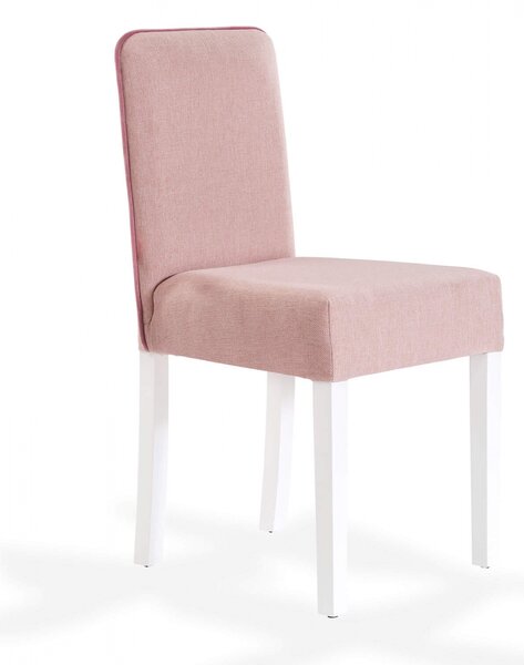 Scaun pentru copii, tapitat cu stofa cu picioare din lemn Summer Pink