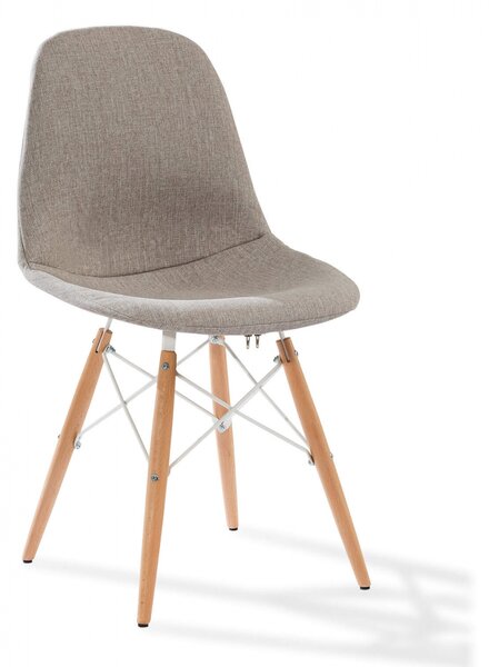 Scaun pentru copii, tapitat cu stofa cu picioare din lemn Quatro Chair Beige