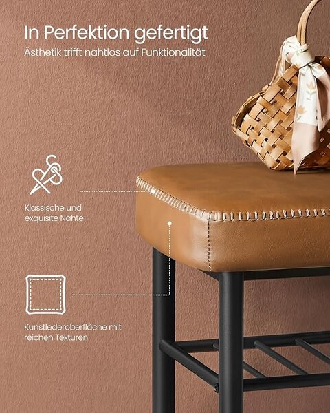 Bancuta pantofar Caramel Vasagle 100x30x50 cm