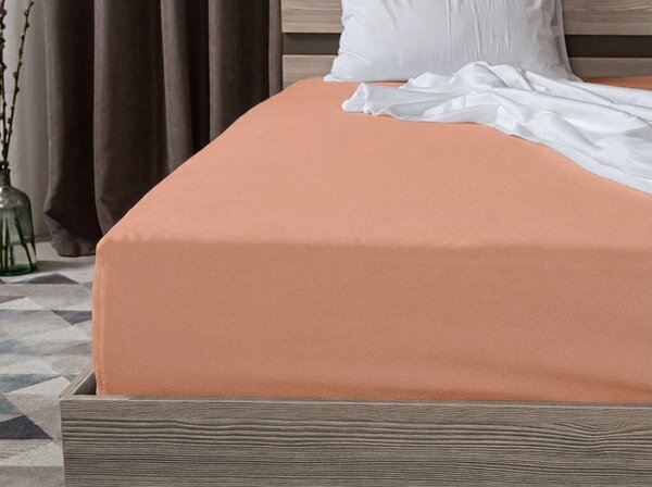 Cearsaf Jersey BASIC piersic 90 x 200 cm