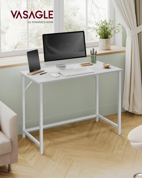 Birou Alb Vasagle 101x50x75.5 cm