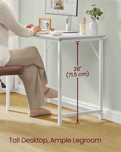 Birou Alb Vasagle 101x50x75.5 cm