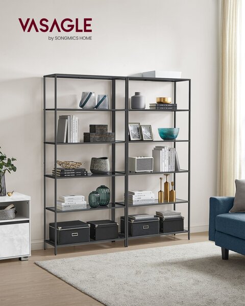 Biblioteca Negru Vasagle 80x30x177.3 cm
