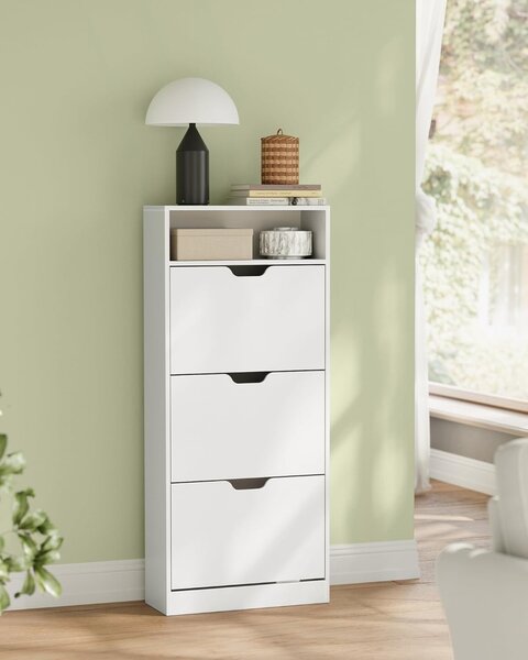 Pantofar Alb Vasagle 60x24x139 cm