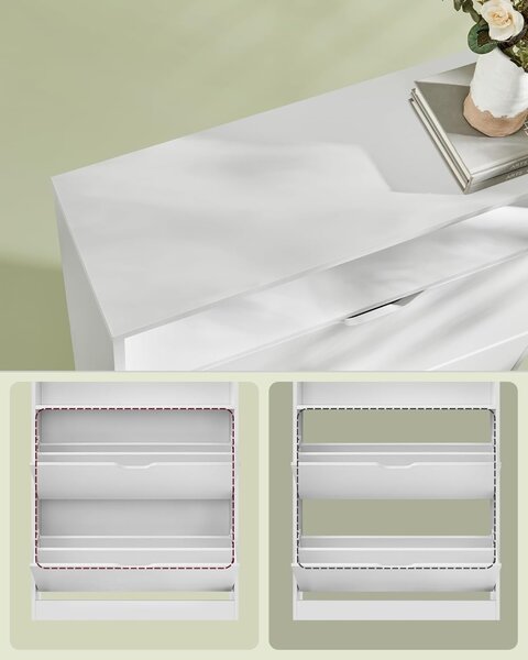 Pantofar Alb Vasagle 80x24x102 cm