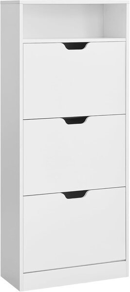 Pantofar Alb Vasagle 60x24x139 cm