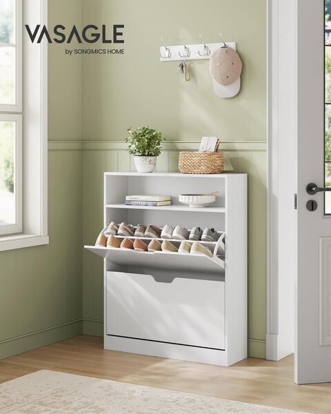 Pantofar Alb Vasagle 80x24x102 cm
