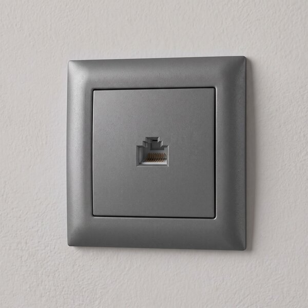 Priză RJ45 cu Ramă OSTE JNH010-S GREY