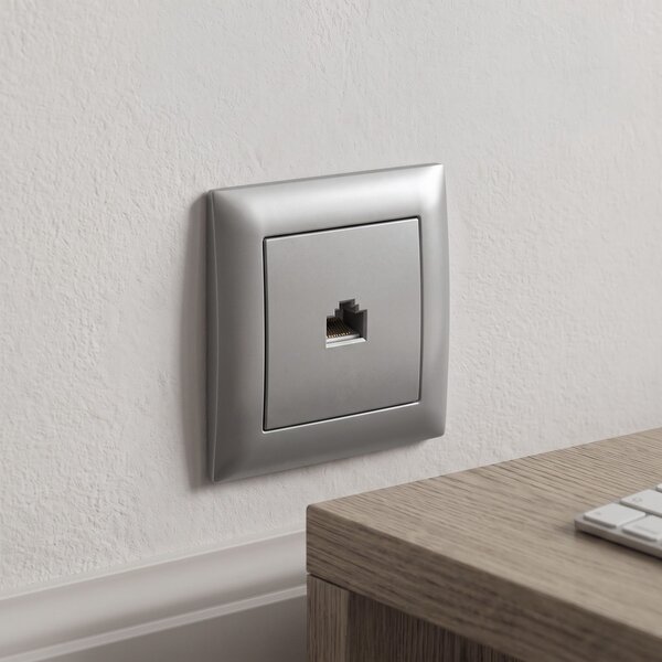 Priză RJ45 cu Ramă OSTE JNH010-S GREY