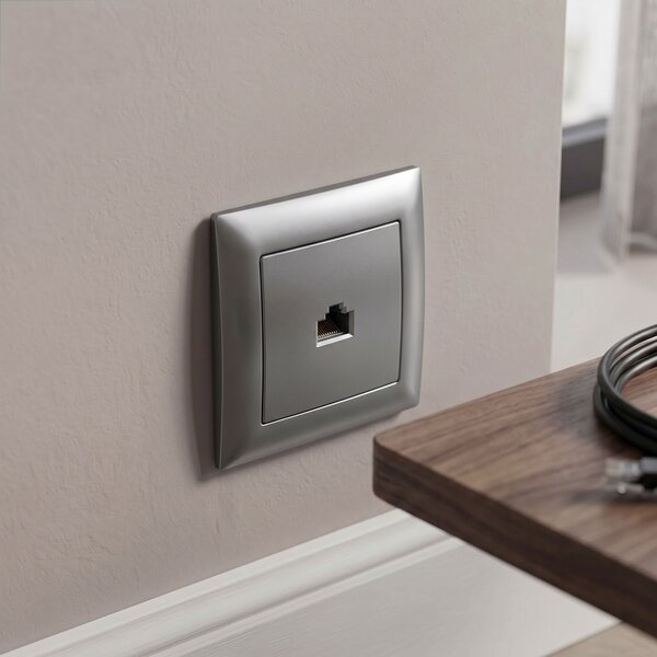 Priză RJ45 cu Ramă OSTE JNH010-S GREY