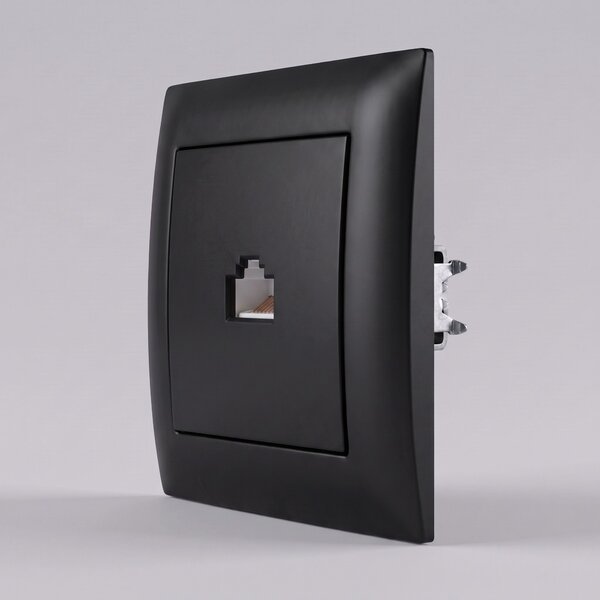 Priză RJ45 cu Ramă OSTE JNH010-S BLACK