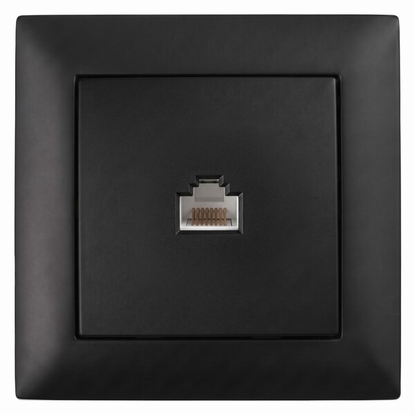 Priză RJ45 cu Ramă OSTE JNH010-S BLACK
