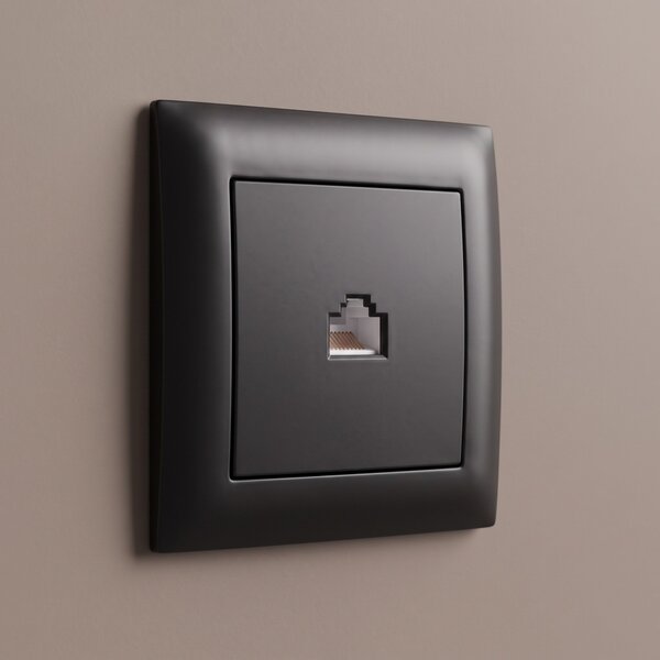 Priză RJ45 OSTE JNH010-S BLACK