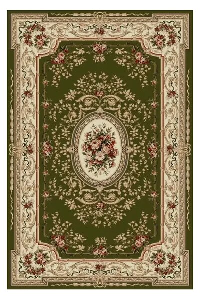 Covor verde cu medalion 568 Selectează mărime: 150 X 230