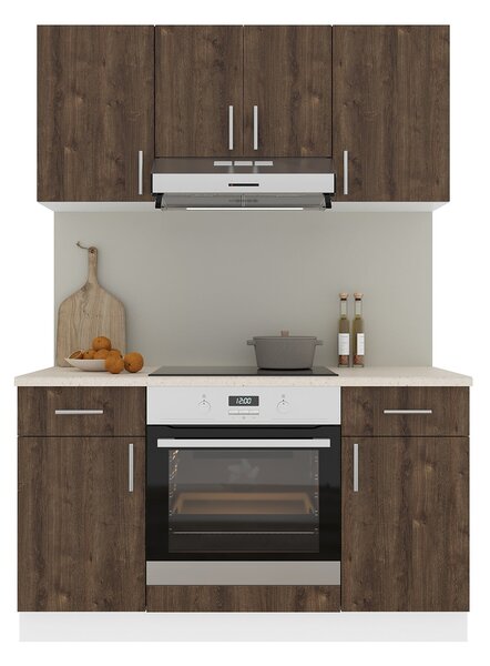 Set haaus V5, Stejar Bronz/Alb, Blat Thermo 28 mm, L 140 cm