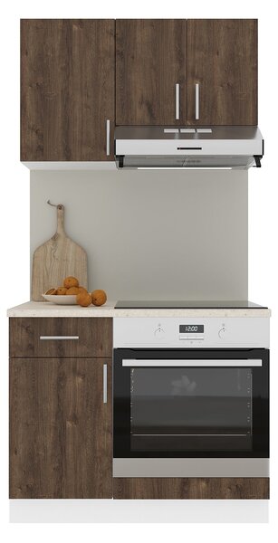 Set haaus V1, Stejar Bronz/Alb, Blat Thermo 28 mm, L 100 cm