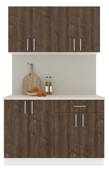 Set haaus V2, Stejar Bronz/Alb, Blat Thermo 28 mm, L 120 cm