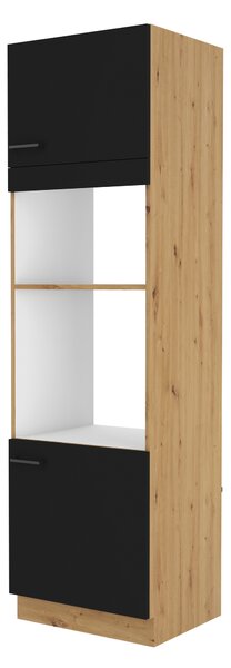 Dulap de bucătărie pentru cuptor Miraluna (stejar artizanal + negru mat). 1062363
