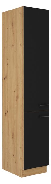 Dulap bucătărie pentru alimente Miraluna (Stejar artisan + Negru mat). 1062353