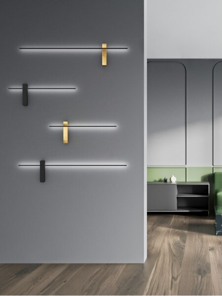 Open Design OR85051 - Aplică de perete BENE, LED, 10,5 W, 230 V, 100 cm, negru